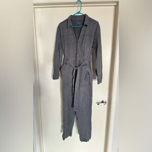 Grey Denim Jumpsuit